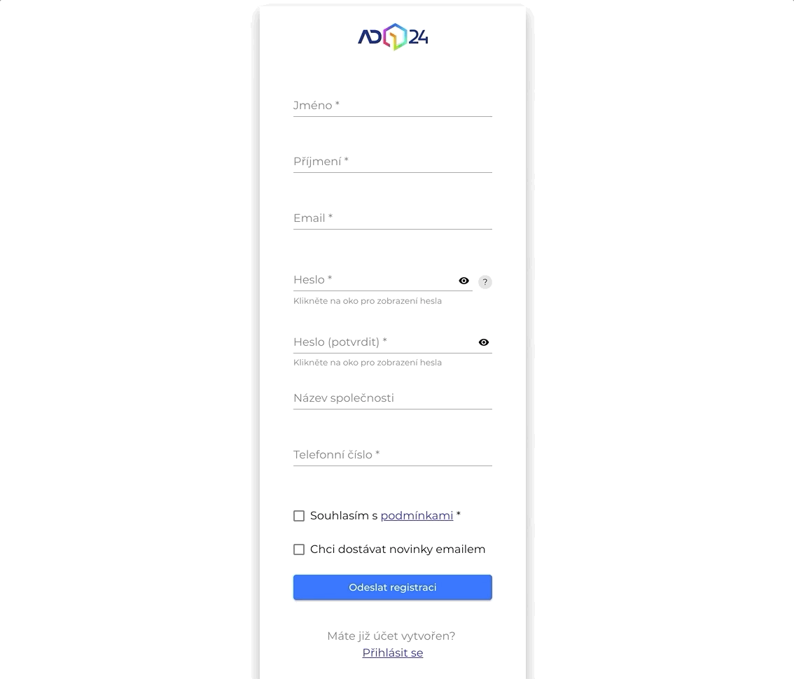 registrace